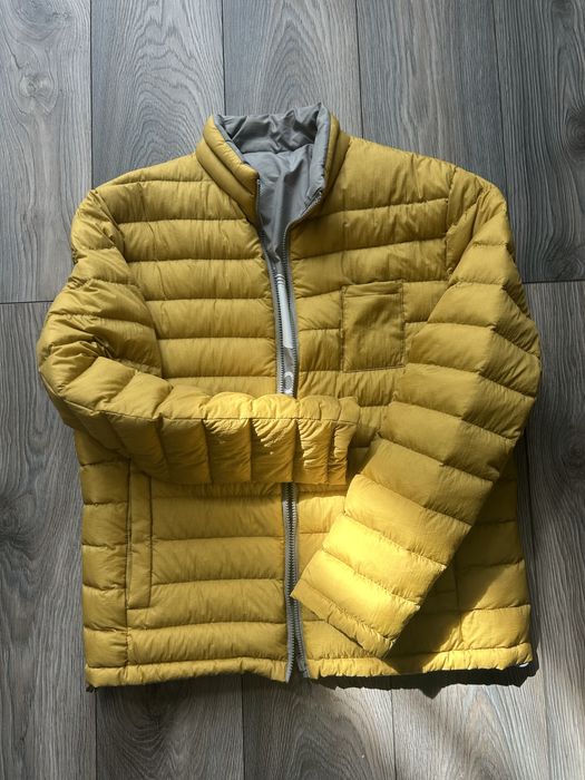 Geacă REVERSIBILĂ Pierre Cardin – 2 fețe (Galben/Gri)