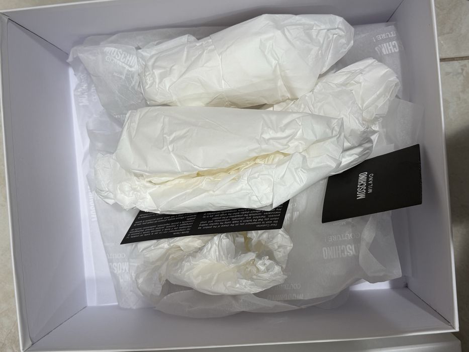 Moschino Couture, високи черни обувки Teddy sneakers 40