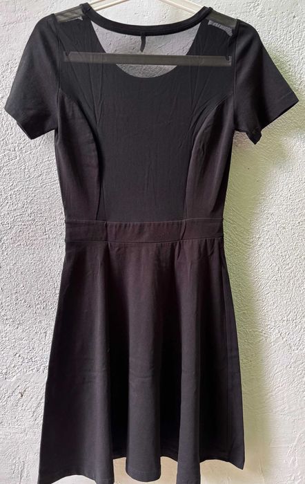 Rochie Only, neagra, scurta, din bumbac