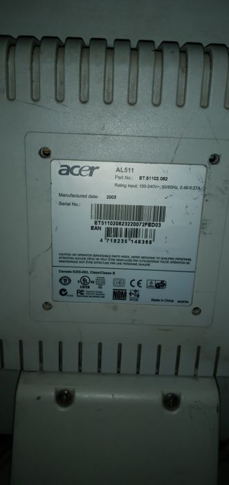 acer AL (511) monitor sotiladi