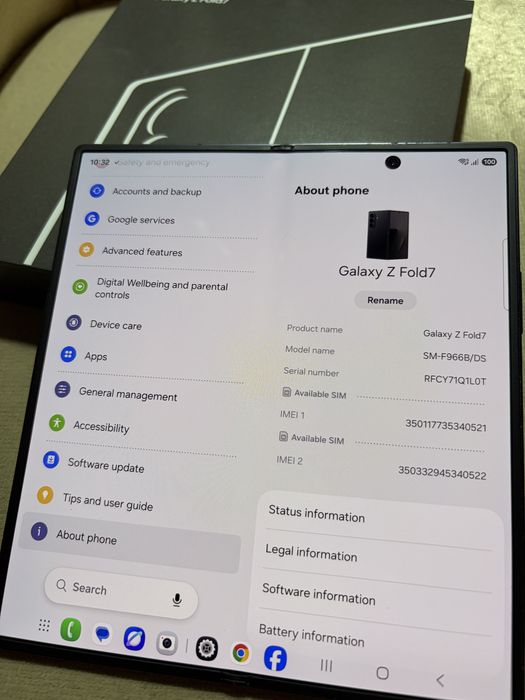 Samsung Z fold 7, JetBlack 512, garantie cu factura