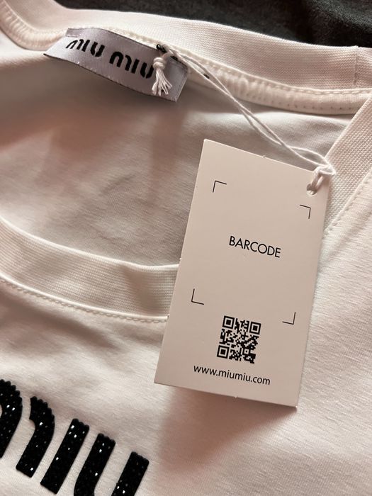 Дамска бяла тениска Miu Miu