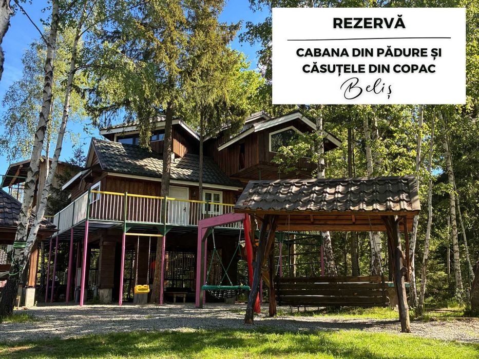 Rezerva weekend Cabana din Padure & Casuta din Copac – Belis - NOUTATE - LAC DE PESCUIT -TEREN DE SPORT