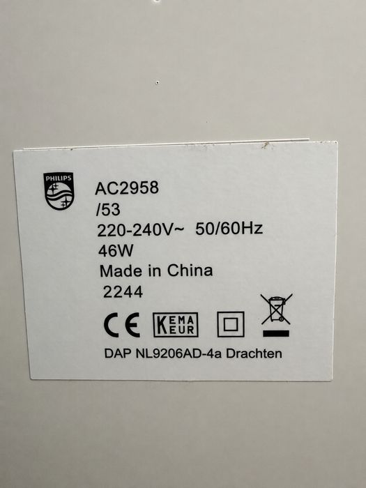 Purificator aer Philips Series 2000i AC2958/53, HEPA, Wi‑Fi