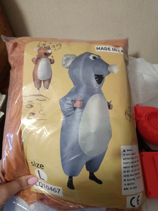 Надувной костюм мыши