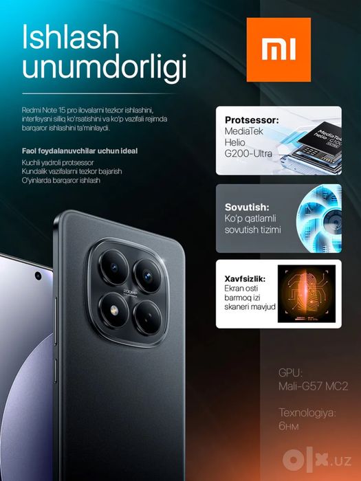 Redmi note 15 PRO 8 / 256 4G ГОД ГАРАНТИЯ