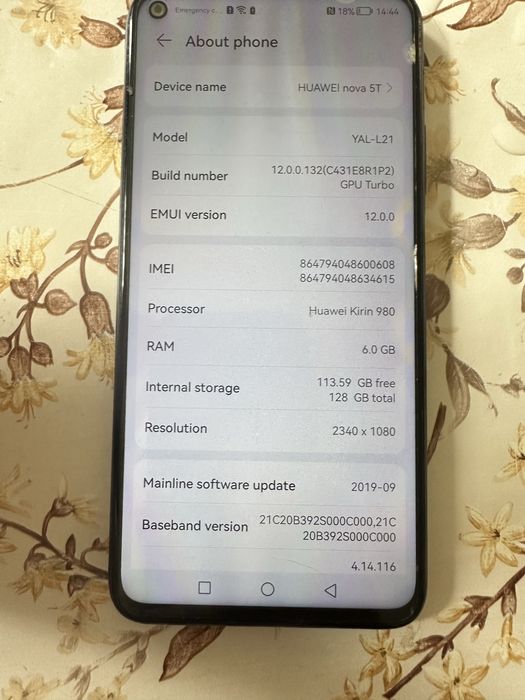 Huawei nova 5t functional