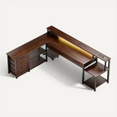 НОВО L-Образно бюро за офис / гейминг - 220€