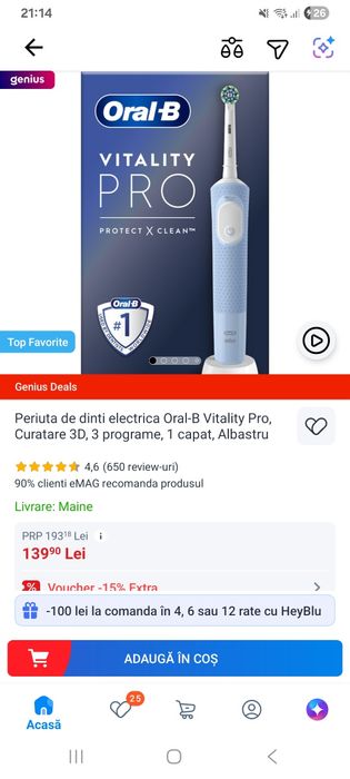 Periuta electrica OralB ,sigilata