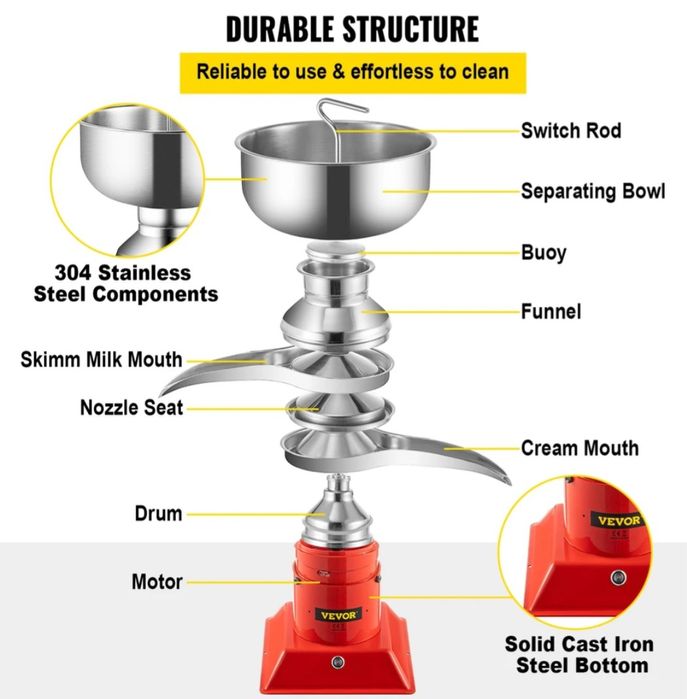 Vevor електрически уред за сметана и масло