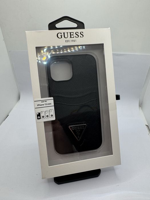 Husa Guess iPhone 13 mini Black piele originala
