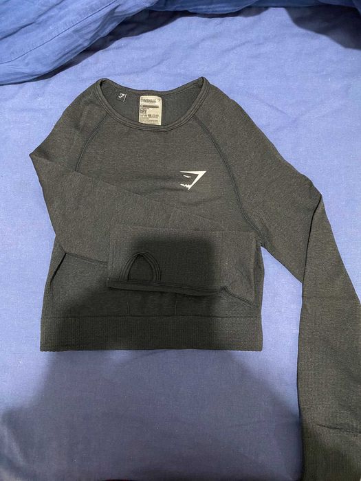 Gymshark Vital Seamless Bluza Cropped cu Maneca Lunga XS