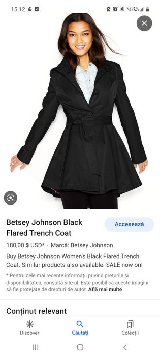 Trenci elegant Betsey Johnson