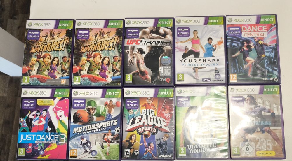 Vând xbox 360 cu fire, 1 controler, kinect, jocuri pentru kinect