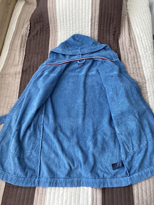 Tommy Hilfiger дамска хавлия с качулка, 100% оригинал! Синя, размер S