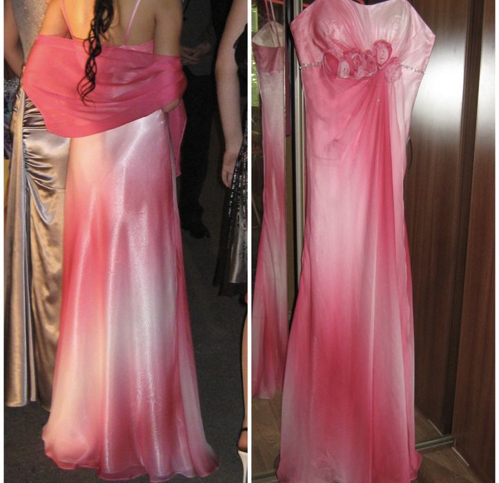 Платье вечернее розовое длинное
