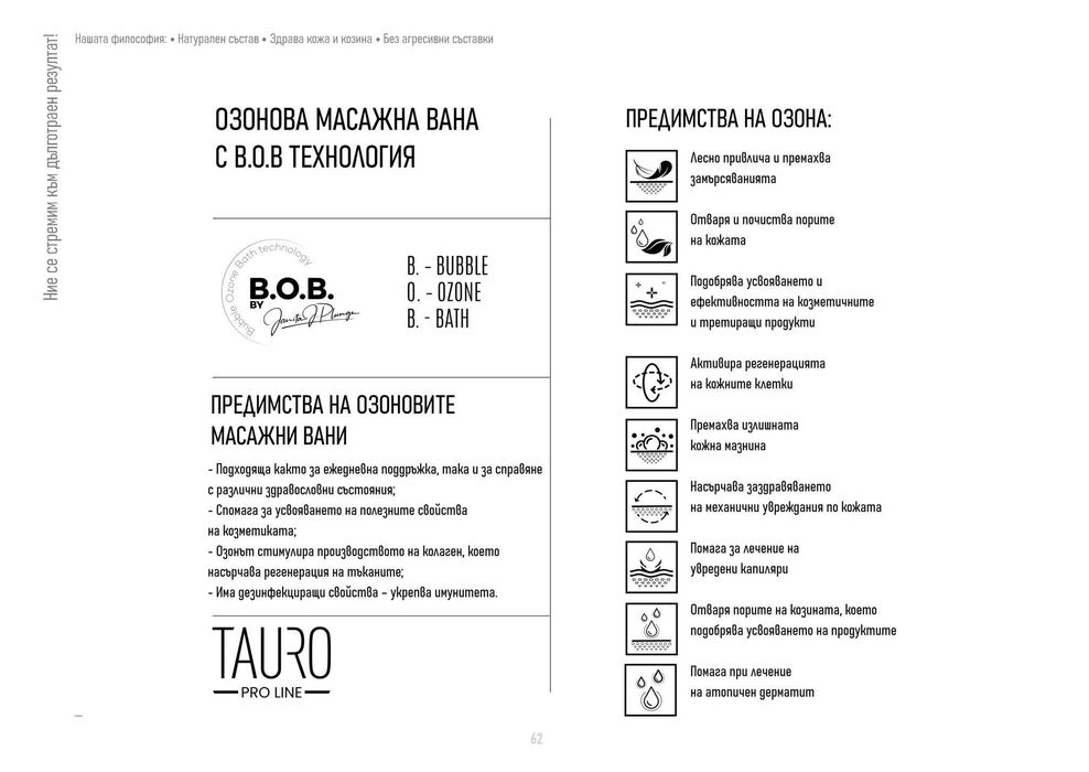 Озононова вана с милки спа за кучета Tauro Pro Line