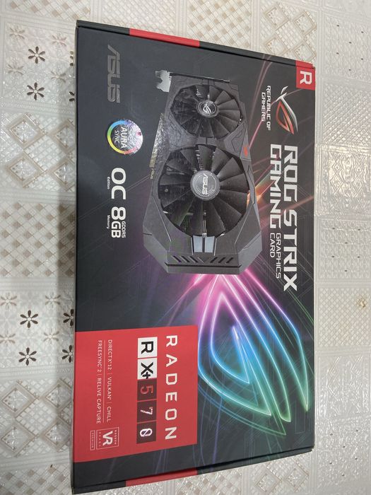 Видеокарта Rx570 ROG STRIX 8gb
