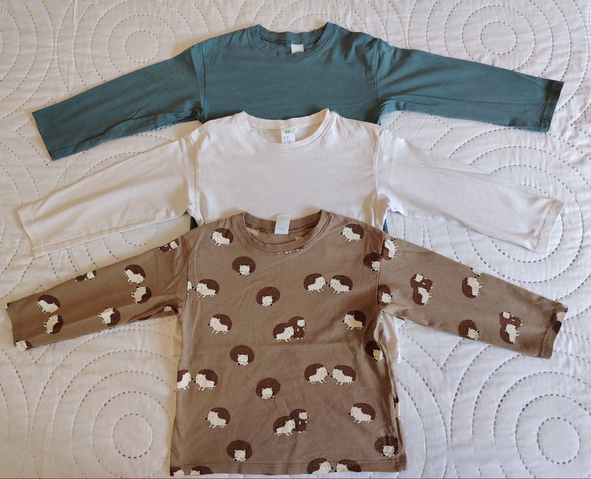 Topuri/tricouri cu mânecă lungă, H&M, mărimea 104