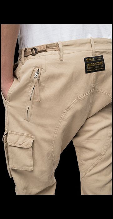 Оригинален панталон с джобове Replay W34 W36 нов мъжки карго cargo Реп