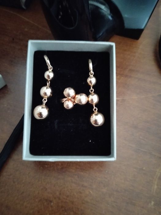 Золотой комплект, 585 проба, Россия кубачи