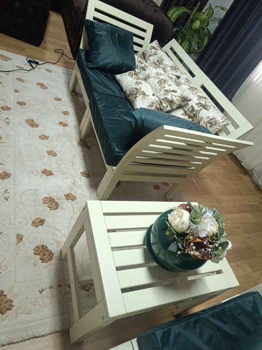 Set de grădină din lemn masiv