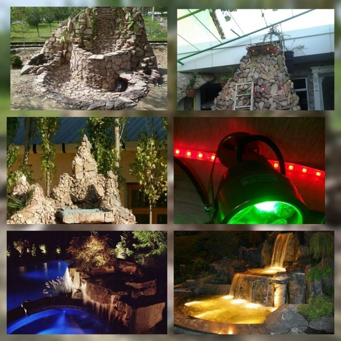 Светодиодная подсветка для водопад пруд .зимний сад.ланд.дизайн.
