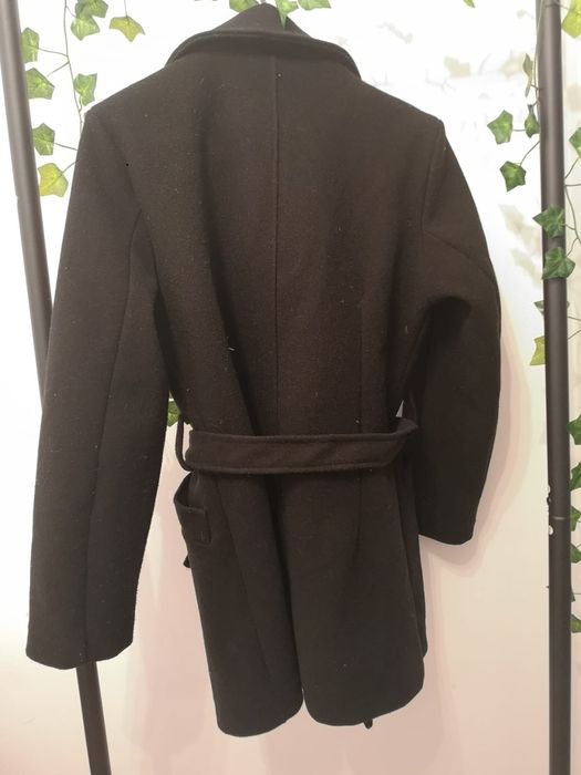 Palton negru superb cu fermoar