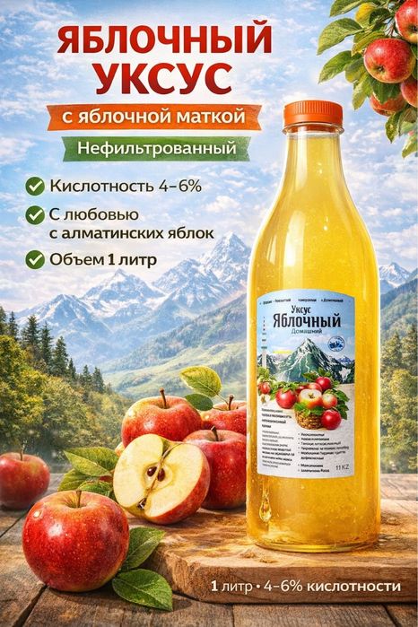 Натуральный яблочный уксус