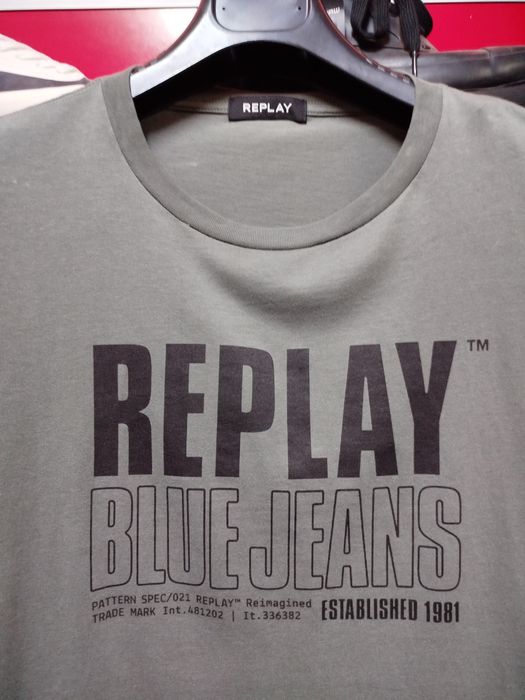 Оригинална НОВА тениска REPLAY Blue Jeans M , L мъжка