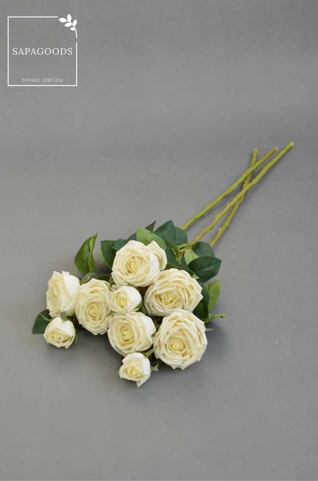 Белые розы 3 бутона 70см 1шт