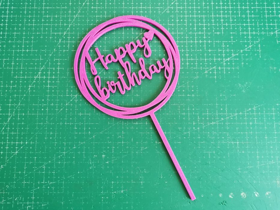 Topper tort printat 3D sau din lemn personalizat