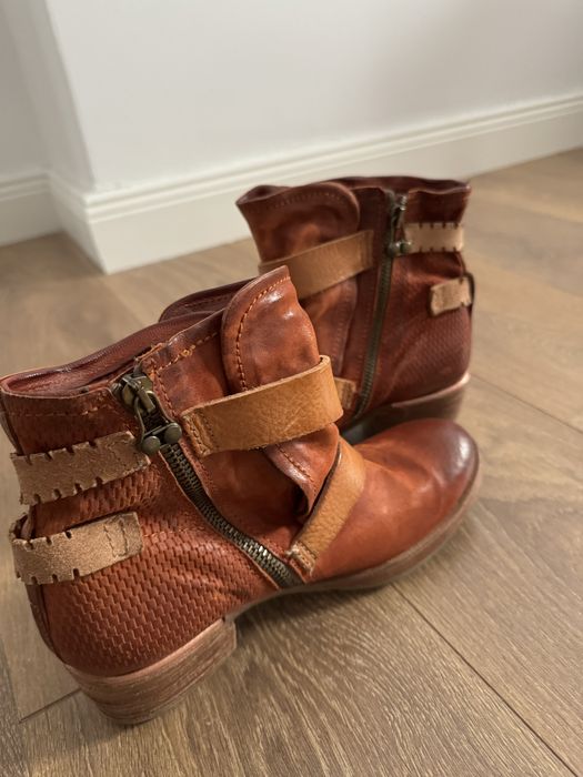 Ghete piele naturala AS98 maro