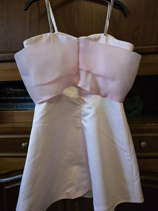 Розовое мини платье XS-S