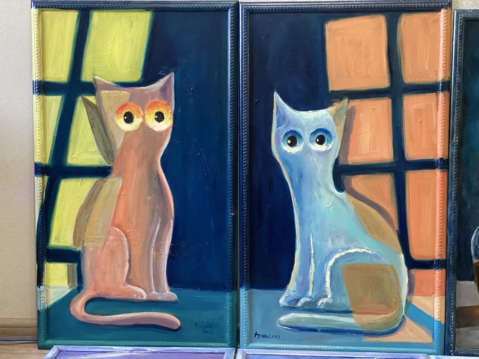 Картины маслом на грунтованом двп