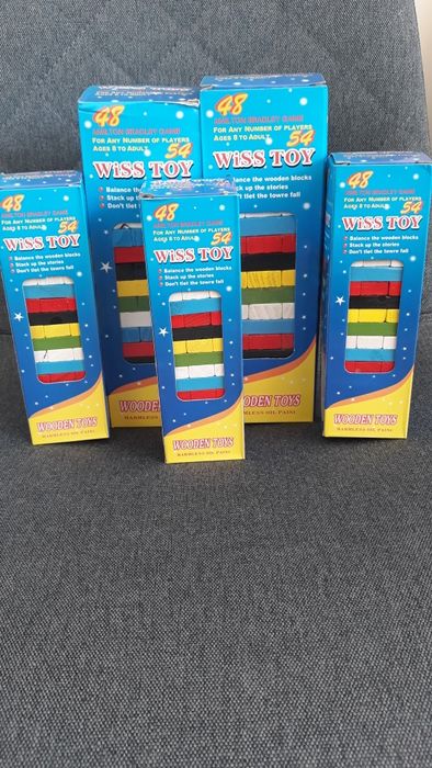 Дървени игри - часовник сортер / дженга