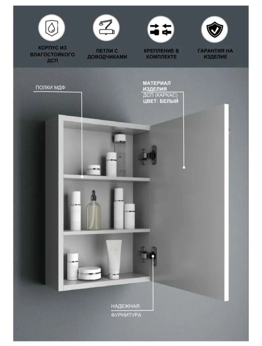 Продам зеркальный шкаф для ванной