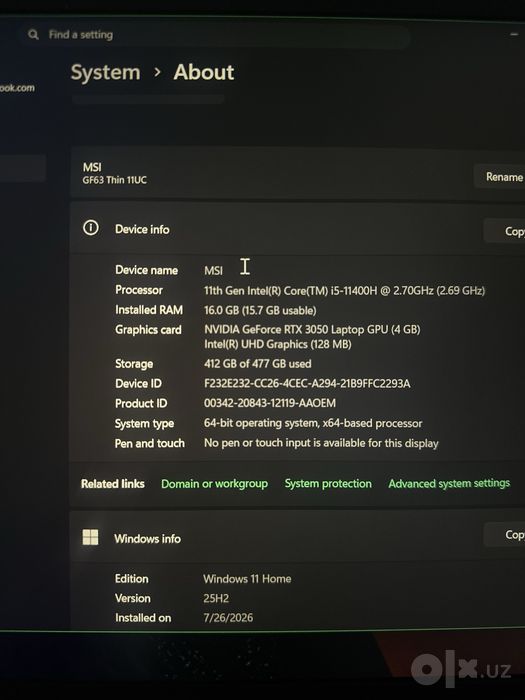 Msi gaming noutbook