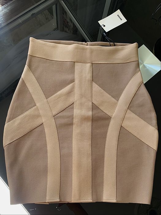 бандажна пола бежова