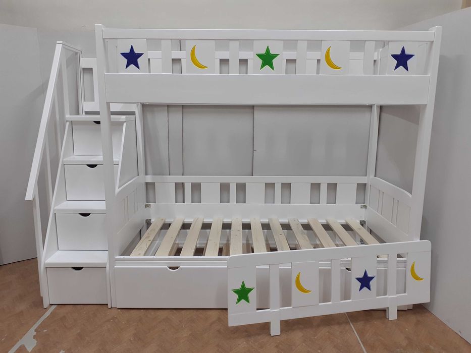 TRANSPORT GRATUIT.Pat etajat din lemn masiv cod 3517