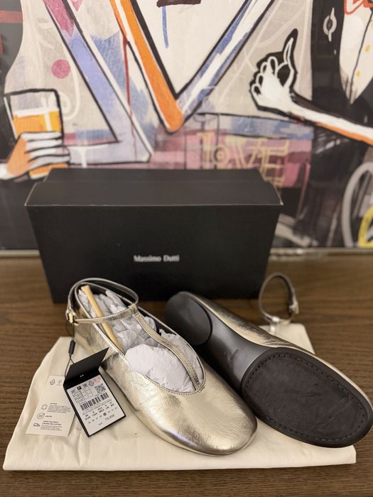 Balerini model Mary Jane Massimo Dutti | Piele naturala | Airfit Technology