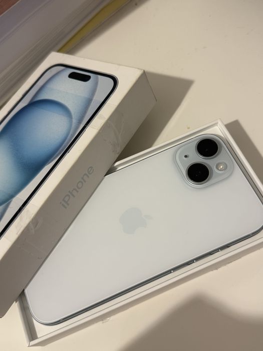 ‼️urgent‼️ iPhone 15, blue, 128 gb, stare foarte buna