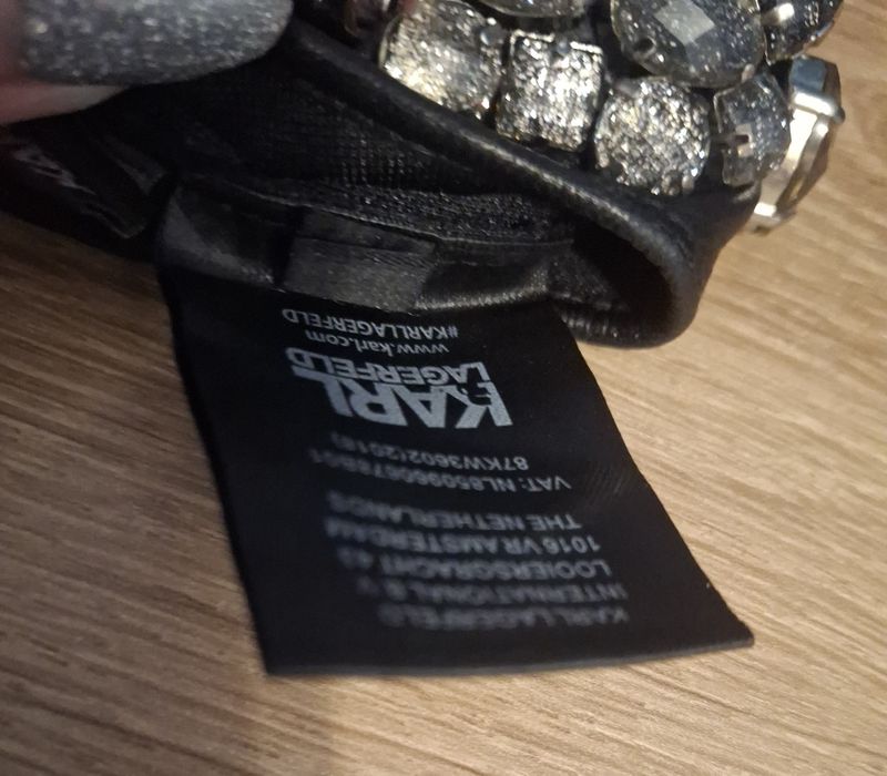 Оригинални ръкавици естестмена кожа Karl Lagerfeld