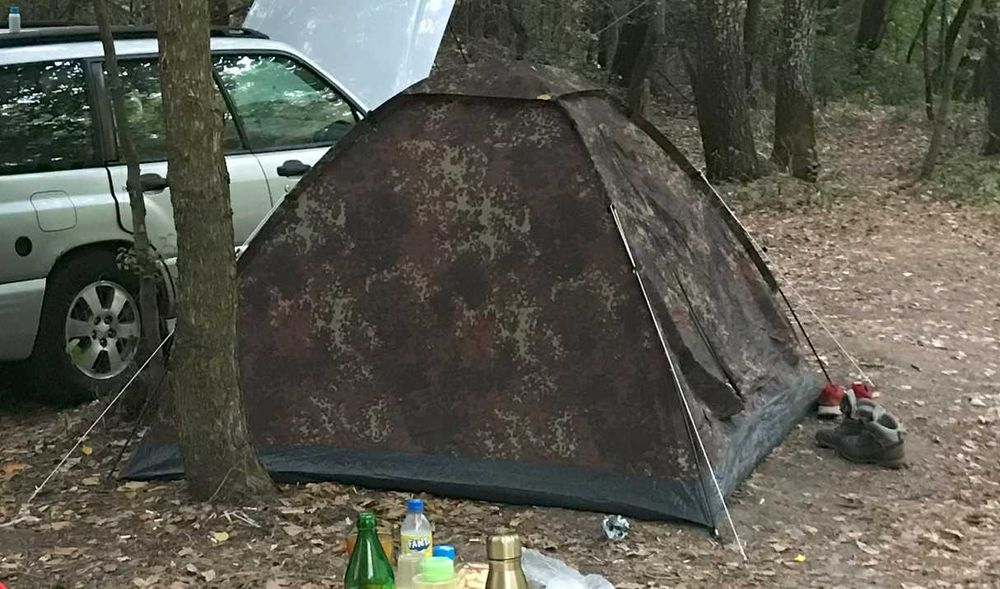 Палатка + спален чувал