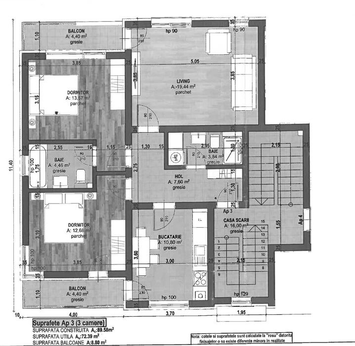 Ghimbav | nou | 3 camere | 2 bai | etaj 1/2 | mobilat 2024 | parcare