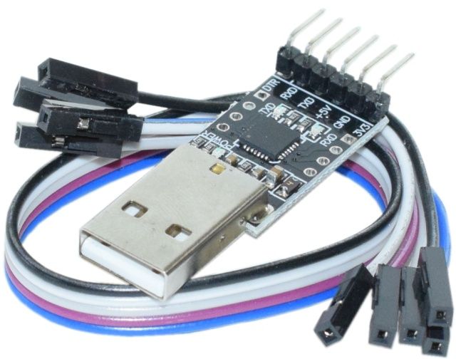 DC/DC понижаващ конвертор 5–35V / 1.3–33V 2A + USB към UART TTL CP2102