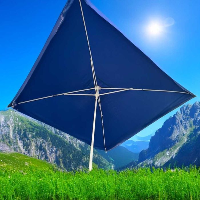 3.5 метра градински правоъгълен чадър за дъжд и слънце