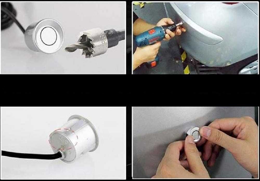 Парктроник с LED дисплей 8 датчика - Сив