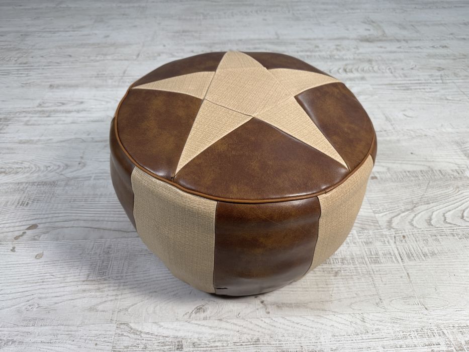 Кожена табуретка-пуф Р344-1