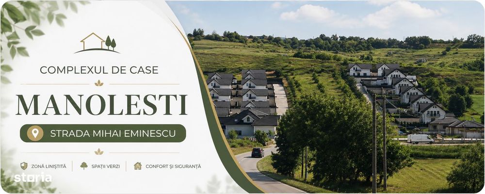 Case noi P+1 Manolesti ( 2km Botosani) comision 0%